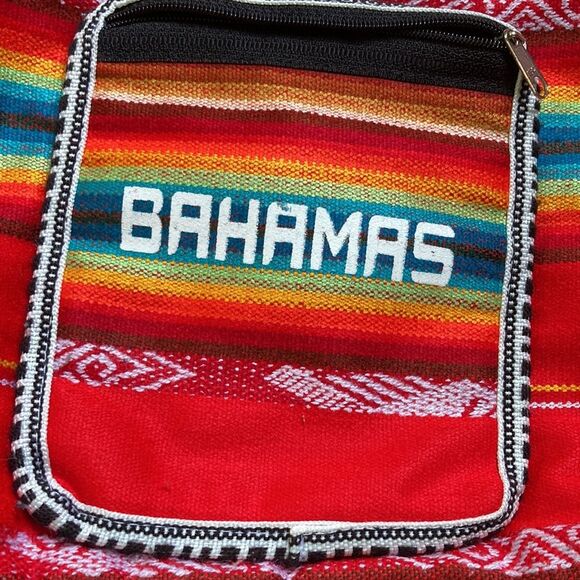 Bahamas Multicolored Back Pack Tote - Picture 2 of 5